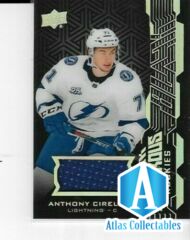 2018-19 UD Black Lustrous Rookies #LRAC Anthony Cirelli